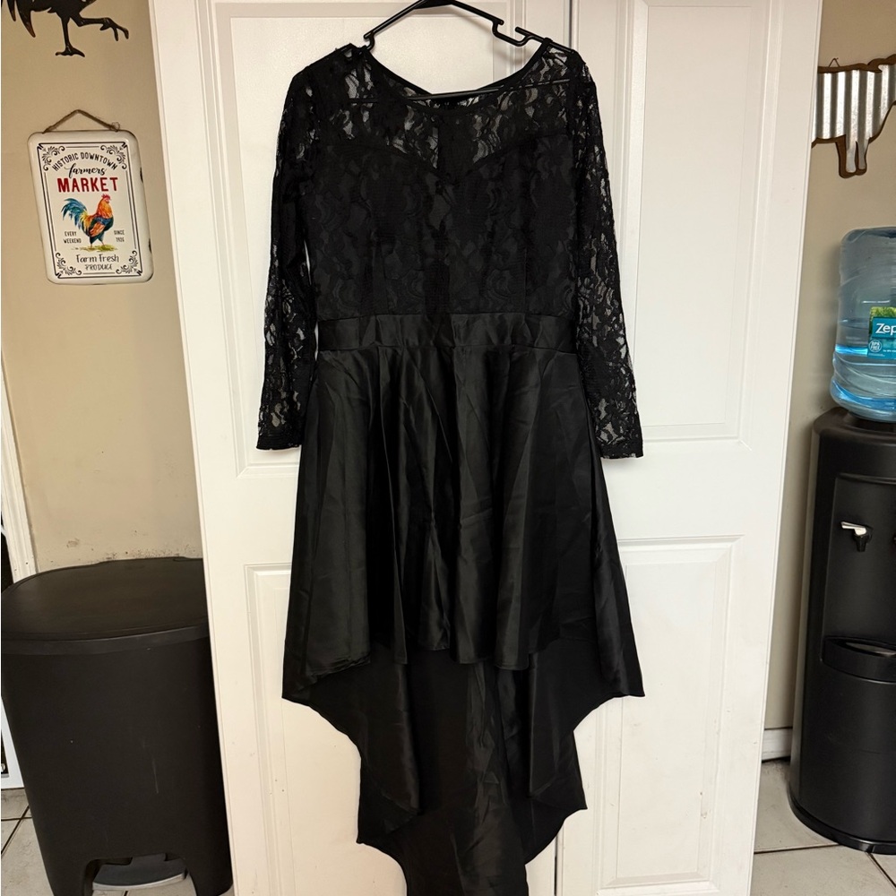 Black Fit and Flare Long Sleeve Cocktail Dress New without tags.